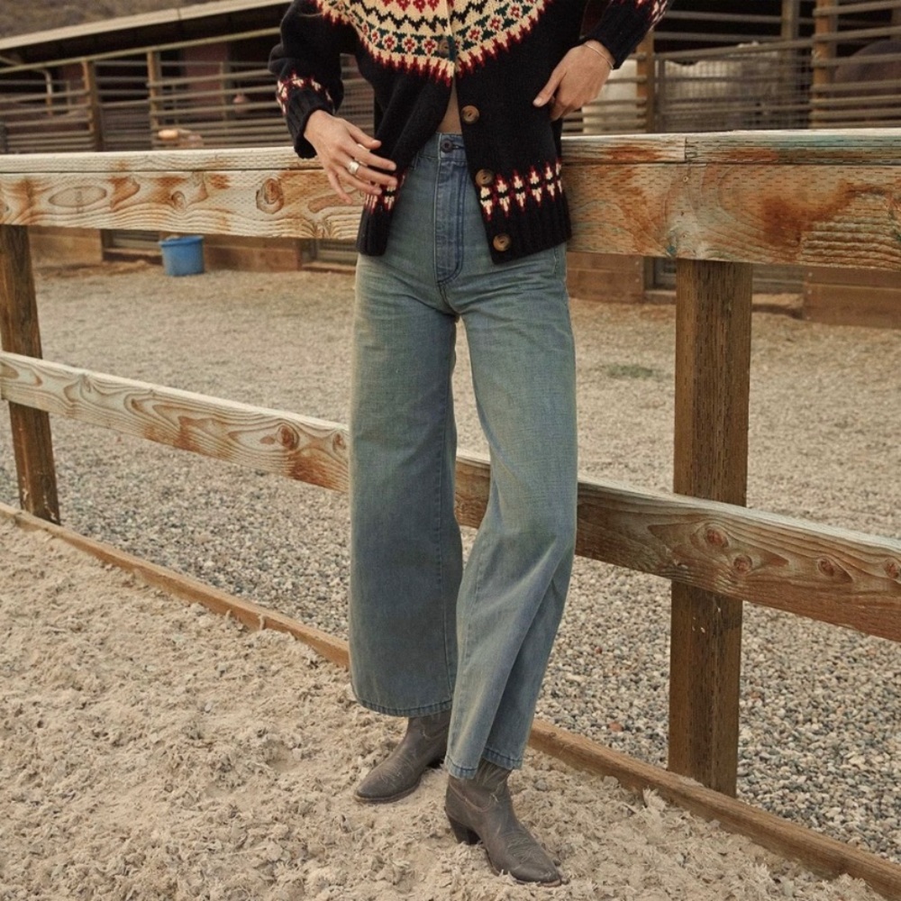 NWT DÔEN High Rise Wide Leg Jean Viva Jean